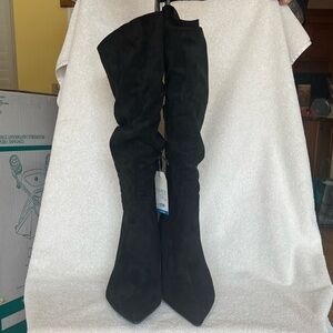 Time and Tru Black Over the Knee Boots